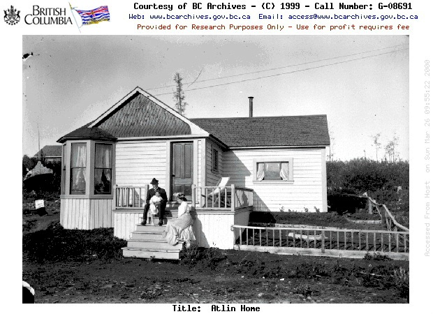Atlin little blue house B&W