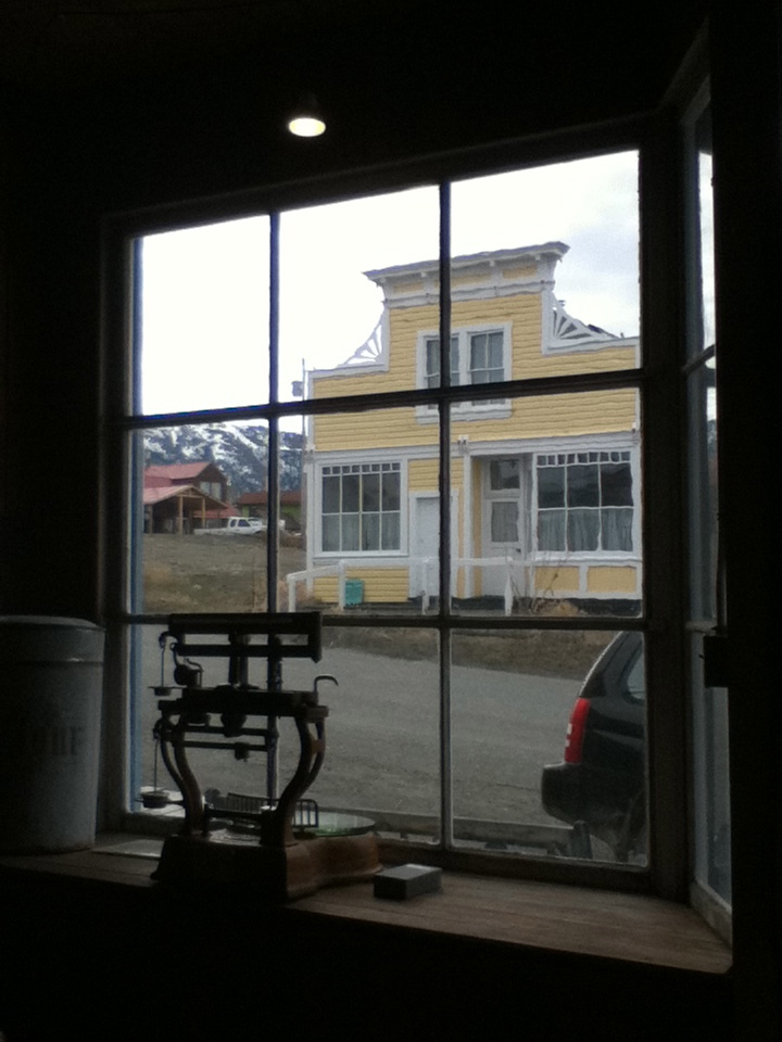 TGS view to Millers' yellow house
