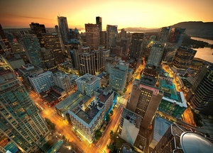 Real Estate Downtown Vancouver Sunset