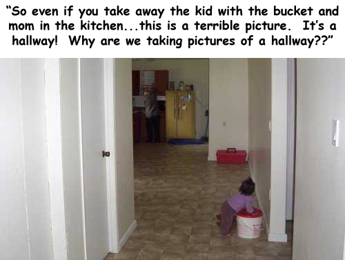 hallway, kid and mom