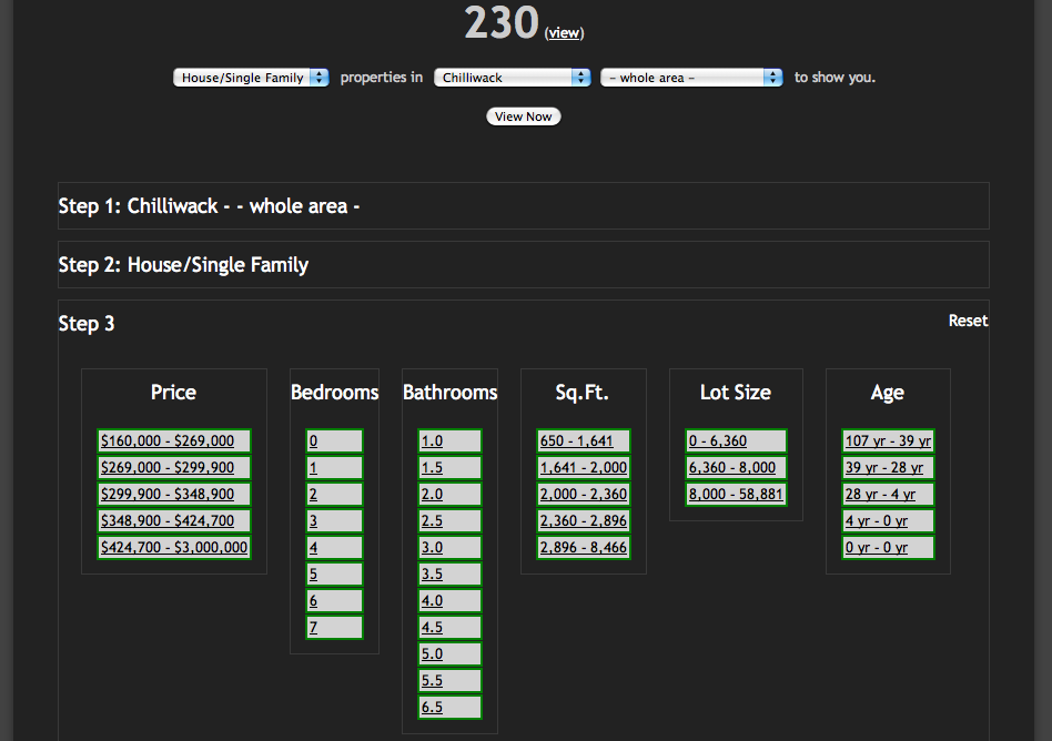 Listings Search Tool