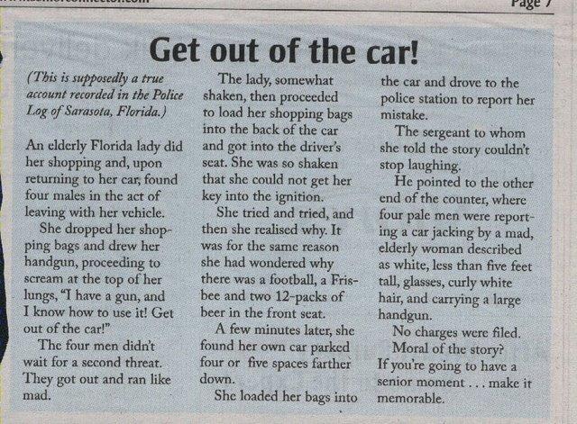 Get out of the Car!