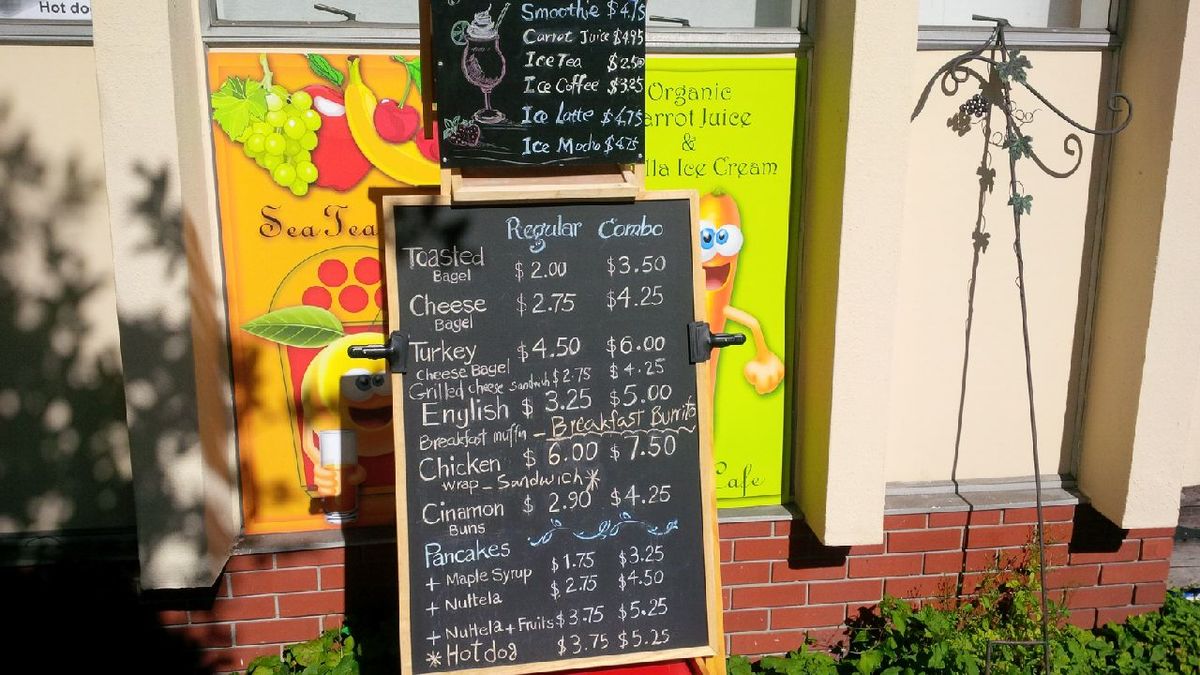 Sea Tea Cafe Menu