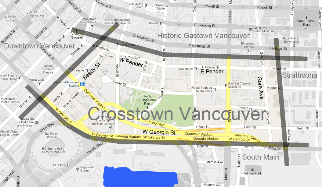 Crosstown Vancouver Map (CrosstownCondos.com)