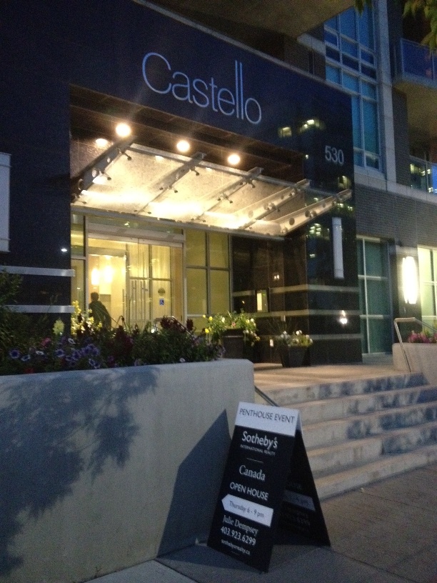 Castello Front Entrance Party Signage