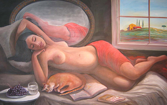 La Siesta Oil on canvas 30x40.jpg