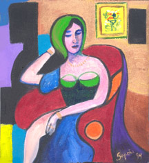 Pensando acrylic 8x10.jpg