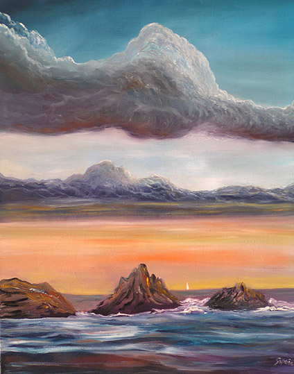 Queen Charlotte Island Sun Set 24X30.jpg