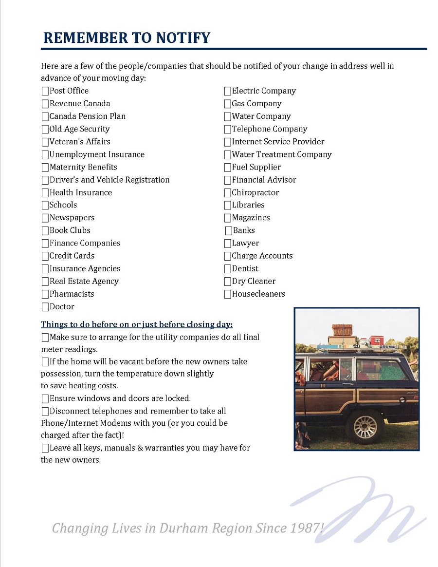 Moving Checklist