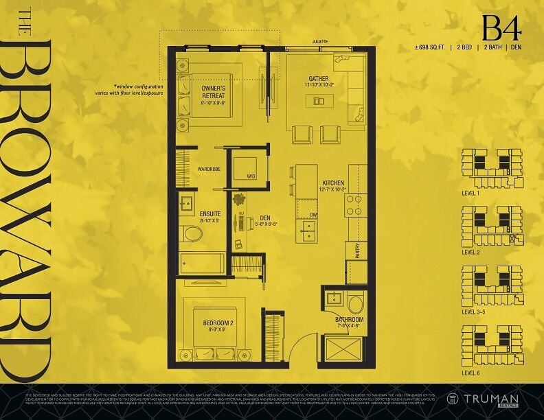 Beltline Condo apartment for rent:  2 + den  Stainless Steel Appliances, Laminate Floors 698 sq.ft. (Listed 2026-03-10)