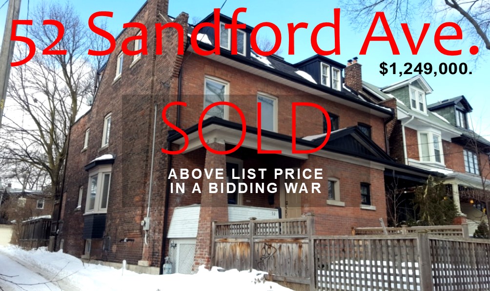 Riverdale / Leslieville 3 storey semi-detached for sale:  4 bedroom 2,280 sq.ft. (Listed 2019-02-26)