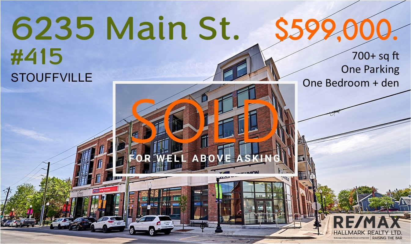 Stouffville CONDO apartment for sale:  1 + DEN 765 sq.ft. (Listed 2023-05-15)