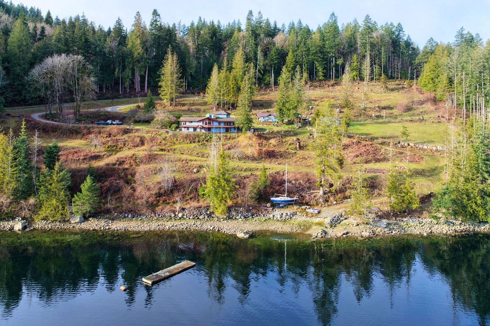 Okeover Inlet Oceanfront Home, Cabin & Dock for sale: (Listed 2026-02-25)