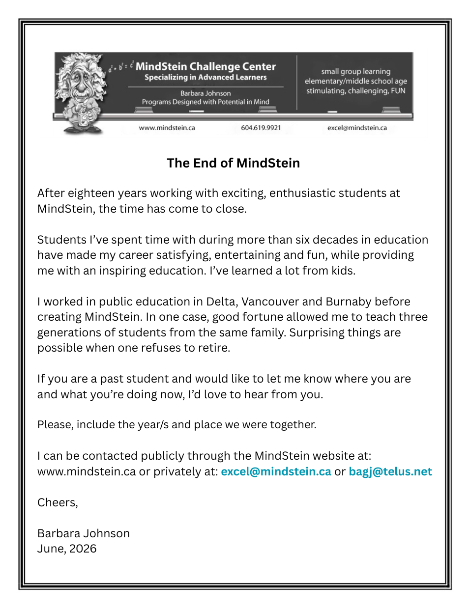 End of MindStein